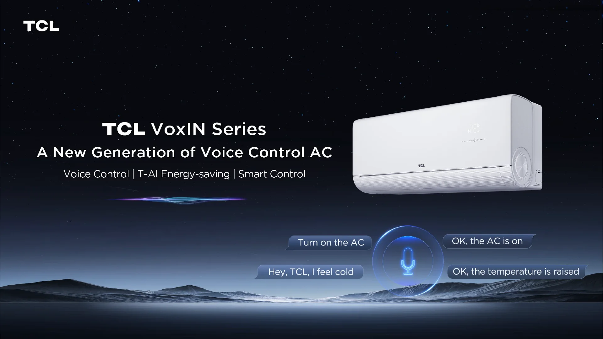 Хиперинверторен климатик TCL TAC-12CHSD/UG11V3A Vox IN 12000 BTU, A+++/A++, R32, WiFi Управление, Voice Control - TCL VoxIN Series – хиперинверторен климатик с гласов контрол